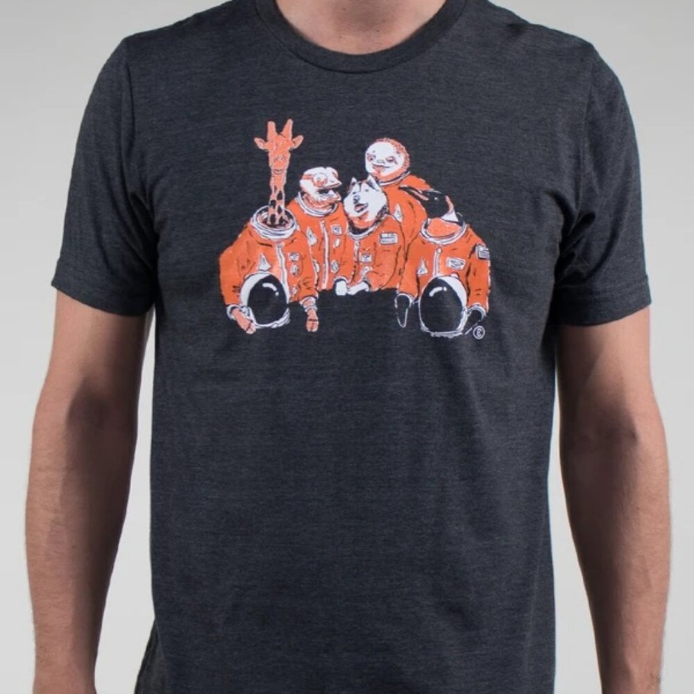 2XL NWT Men's/Unisex Fit Animal Astronaut T-Shirt ModCloth Space Science Sci-Fi